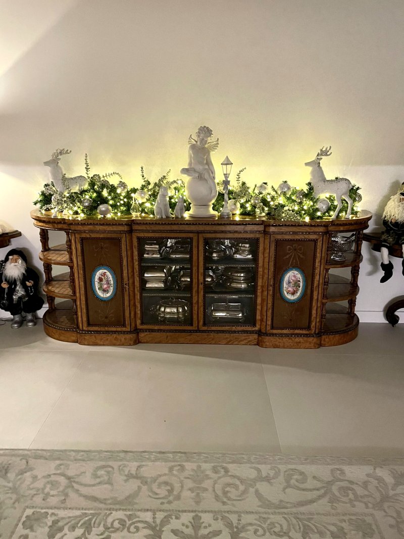 Magnificent Exhibition Quality Antique Extra Large Satinwood Inlaid and Ormolu Mounted Credenza/Sideboard - Image 4